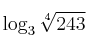 \log_3 \sqrt[4]{243}