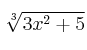 \sqrt[3]{3x^2+5}