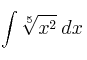 \int \sqrt[5]{x^2} \: dx