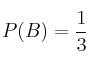 P(B)=\frac{1}{3}