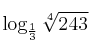 \log_{\frac{1}{3}} \sqrt[4]{243}