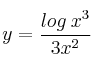 y = \frac{log \: x^3}{3x^2}