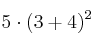 5 \cdot (3+4)^2