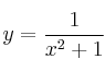 y=\frac{1}{x^2+1}