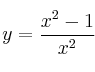 y=\frac{x^2-1}{x^2}