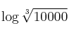 \log \sqrt[3]{10000}